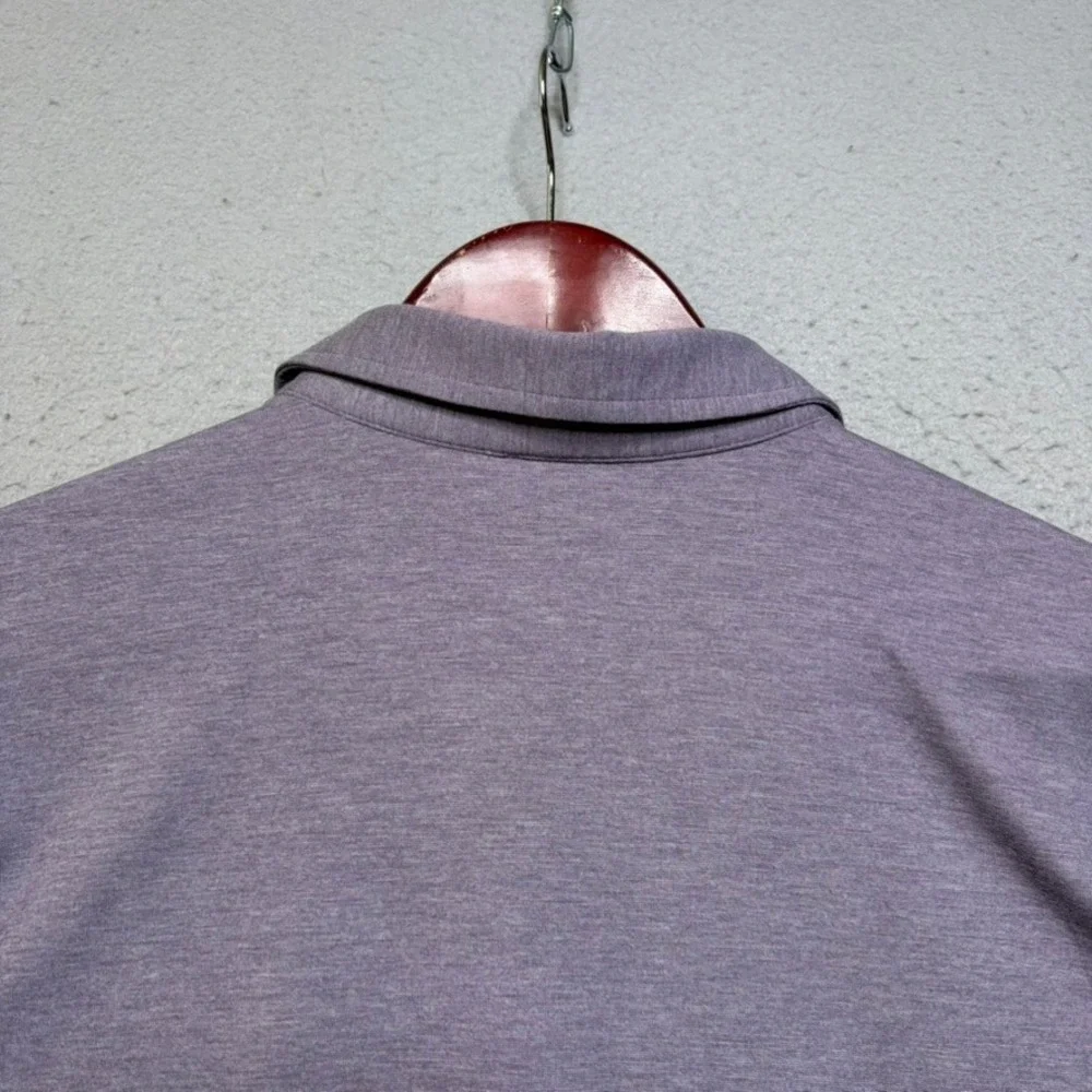 Lululemon Evolution Polo Shirt Mens Large Purple Heathered Short Sleeve Golf